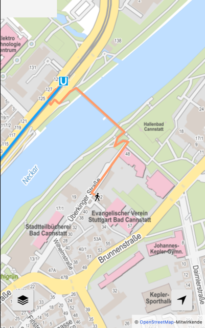 Weg von/zu Hst. "Mühlsteg"